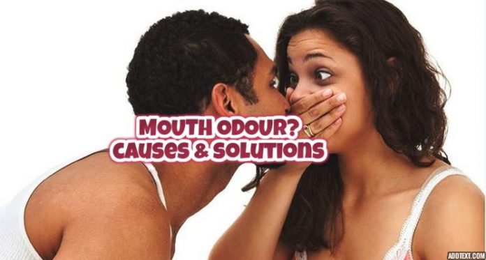 mouth odour couple avoiding a kiss